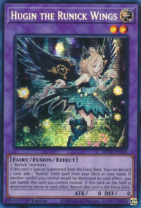 Hugin the Runick Wings (MP23-EN249) [Prismatic Secret Rare] - Yu-Gi-Oh!