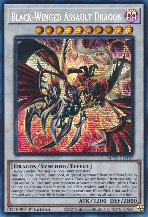 Black-Winged Assault Dragon (MP23-EN187) [Prismatic Secret Rare] - Yu-Gi-Oh!