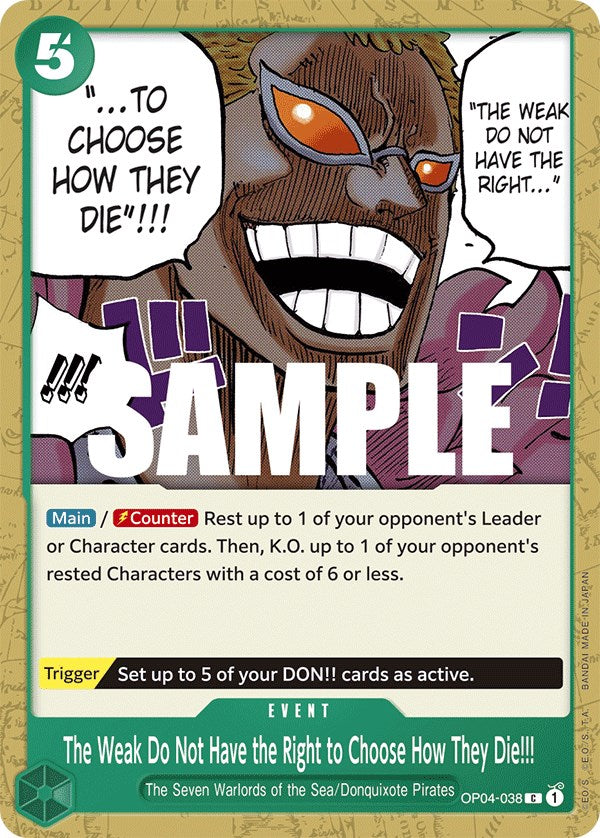 The Weak Do Not Have the Right to Choose How They Die!!! [Kingdoms of Intrigue] - Bandai