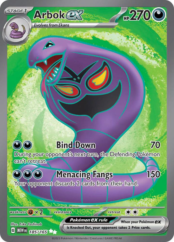 Arbok ex - 185/165 - Pokémon