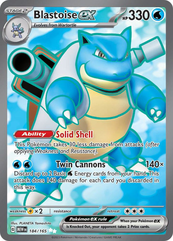 Blastoise ex - 184/165 - Pokémon