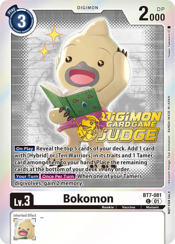 Bokomon - BT7-081 (Judge Pack 4) - Digimon Card Game