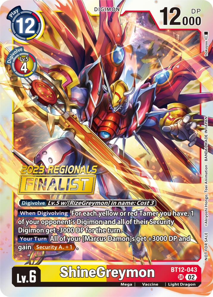 ShineGreymon (2023 Regionals Finalist)