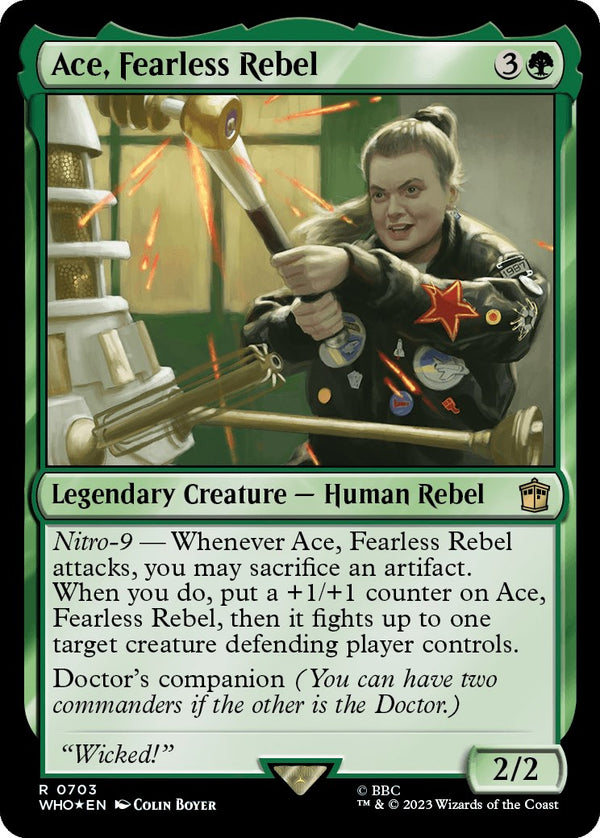 Ace, Fearless Rebel (Surge Foil) [Doctor Who] - Magic: The Gathering
