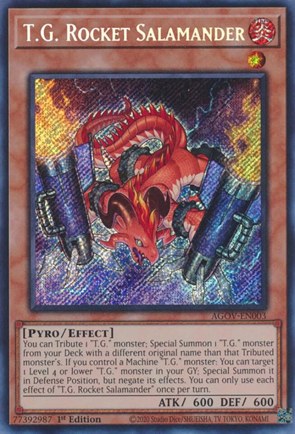 T.G. Rocket Salamander (AGOV-EN003) [Secret Rare] - Yu-Gi-Oh!