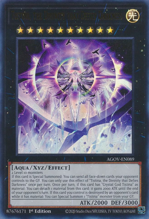 Tistina, the Divinity that Defies Darkness (AGOV-EN089) [Ultra Rare] - Yu-Gi-Oh!