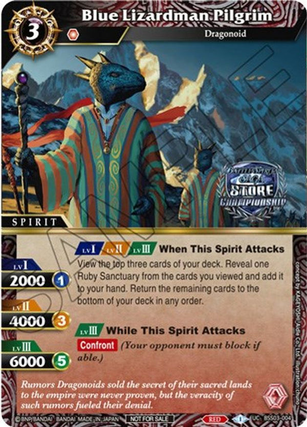 Blue Lizardman Pilgrim (Championship Pack 2023 Vol. 3) (BSS03-004) [Launch & Event Promos] - Bandai