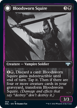 Bloodsworn Squire // Bloodsworn Knight [Innistrad: Double Feature] - Magic: The Gathering