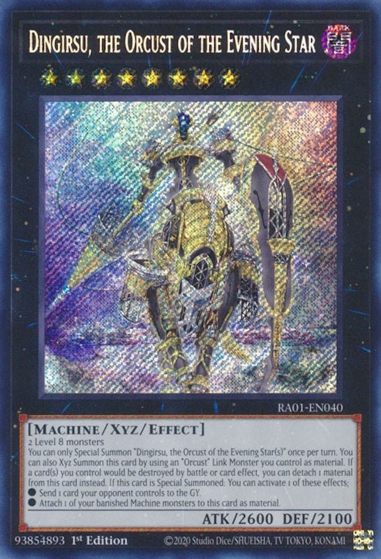 Dingirsu, the Orcust of the Evening Star [RA01-EN040] Secret Rare