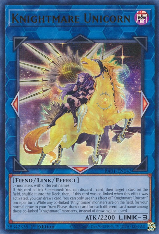 Knightmare Unicorn (Alternate Art) [RA01-EN043] Ultra Rare