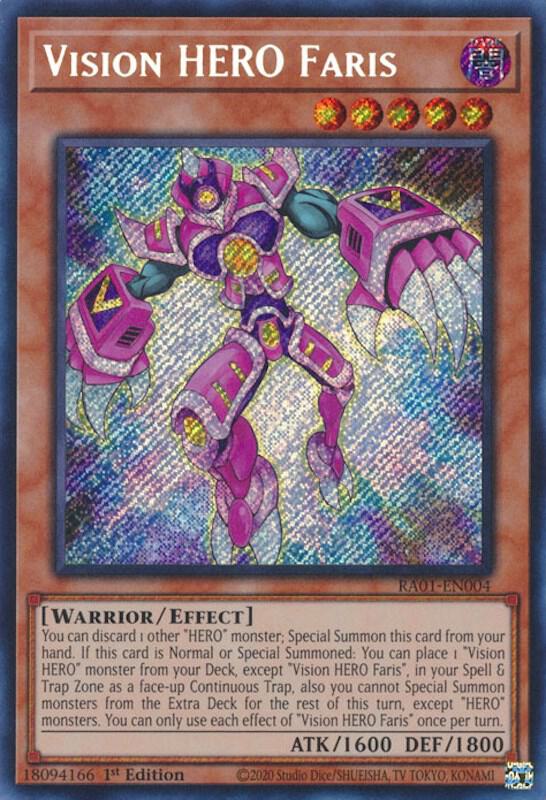Vision HERO Faris (Secret Rare) (RA01-EN004) - Yu-Gi-Oh!