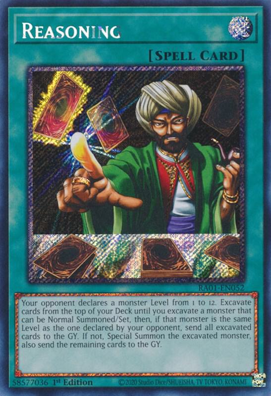 Reasoning (Platinum Secret Rare) (RA01-EN052) - Yu-Gi-Oh!
