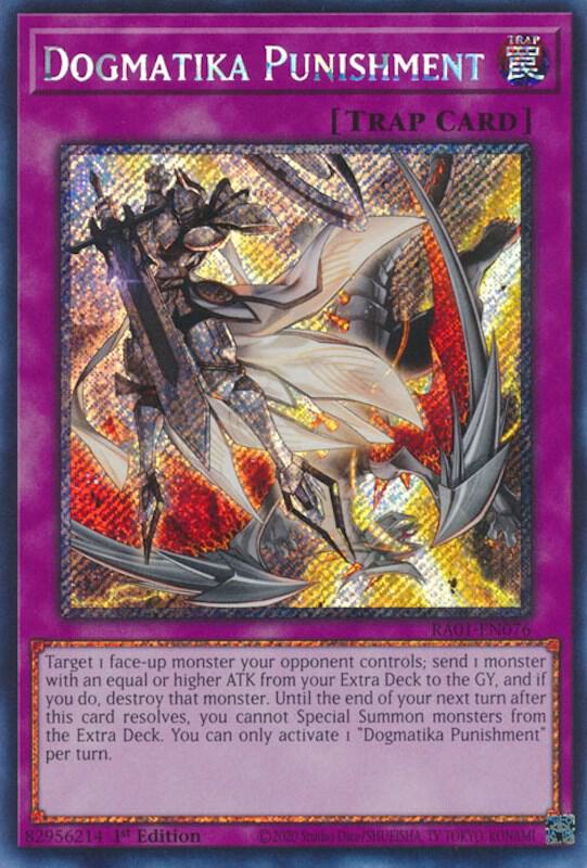 Dogmatika Punishment (Platinum Secret Rare) (RA01-EN076) - Yu-Gi-Oh!
