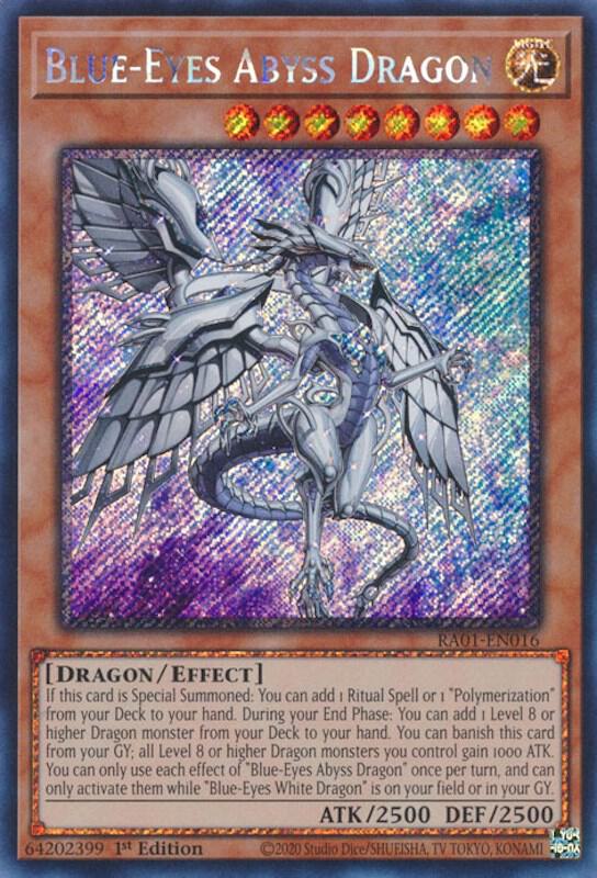 Blue-Eyes Abyss Dragon (Platinum Secret Rare) (RA01-EN016) - Yu-Gi-Oh!