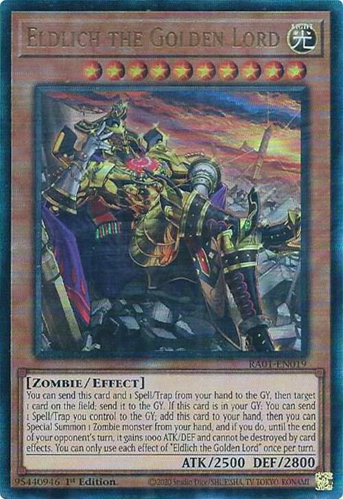 Eldlich the Golden Lord (Alternate Art) (PUR) (RA01-EN019) [Prismatic Ultimate Rare] - Yu-Gi-Oh!