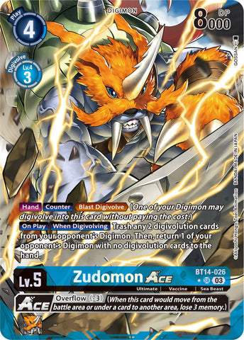 Zudomon Ace [BT14-026] (GOSSAN Alternate Art) [Blast Ace]