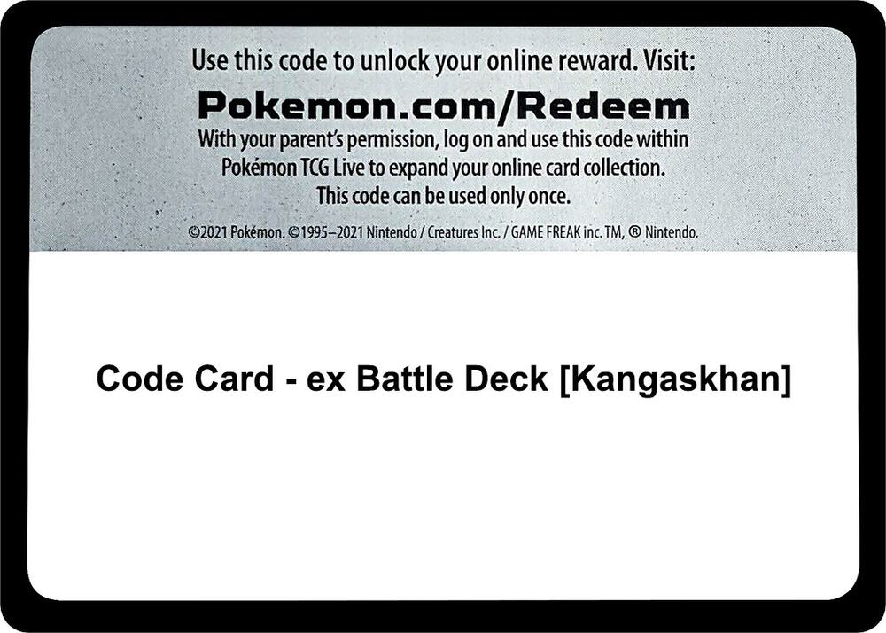 Code Card - ex Battle Deck [Kangaskhan]