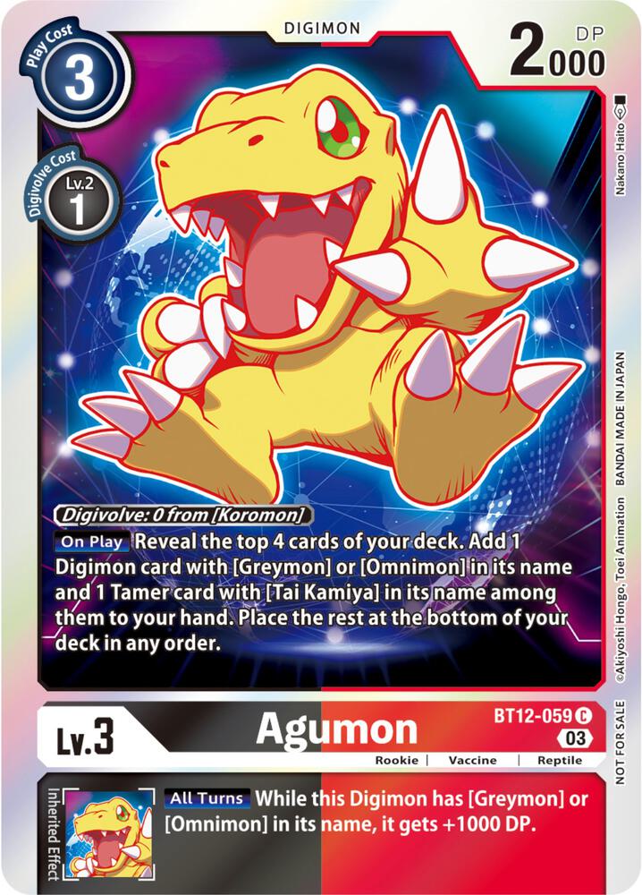 Agumon - BT12-059 (Official Tournament Pack Vol.11)