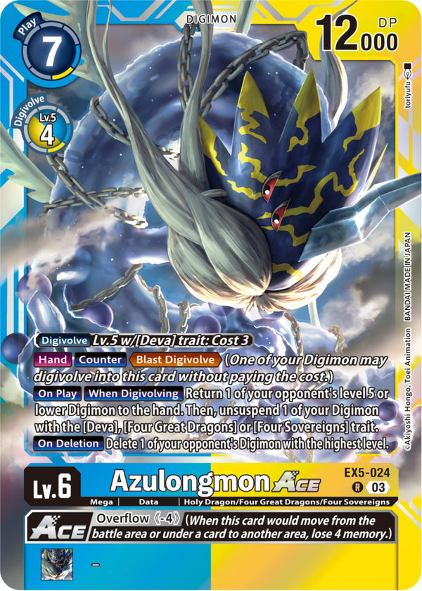 Azulongmon Ace [EX5-024] [Animal Colosseum] - Digimon