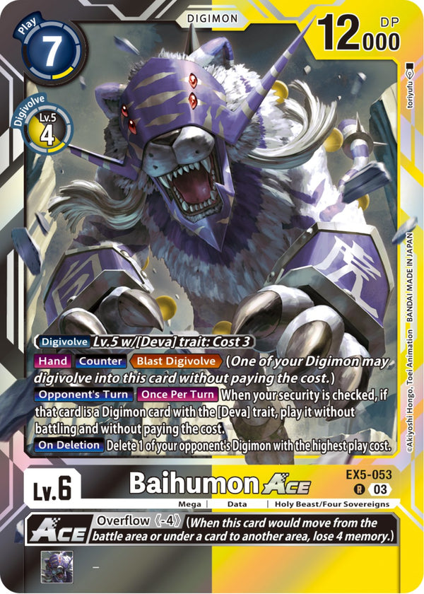 Baihumon Ace [EX5-053] [Animal Colosseum] - Digimon
