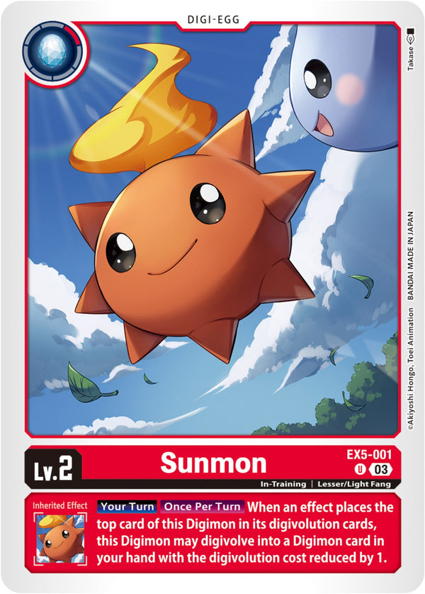 Sunmon [EX5-001] [Animal Colosseum] - Digimon