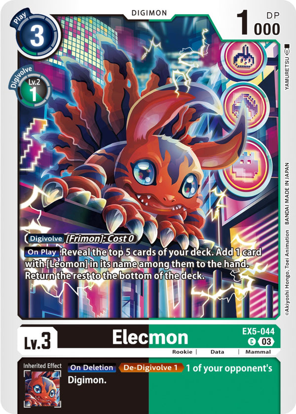 Elecmon [EX5-044] [Animal Colosseum] - Digimon