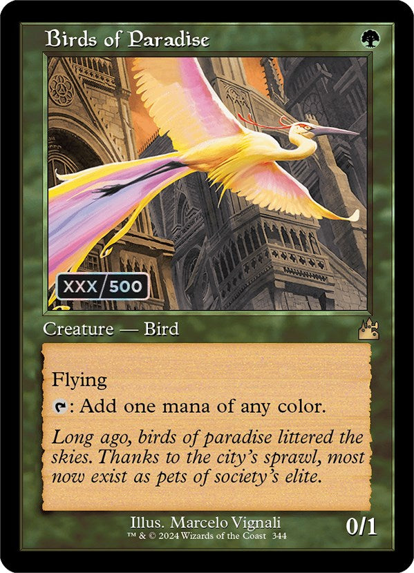 Birds of Paradise (Retro) (Serialized) [Ravnica Remastered] - Magic: The Gathering
