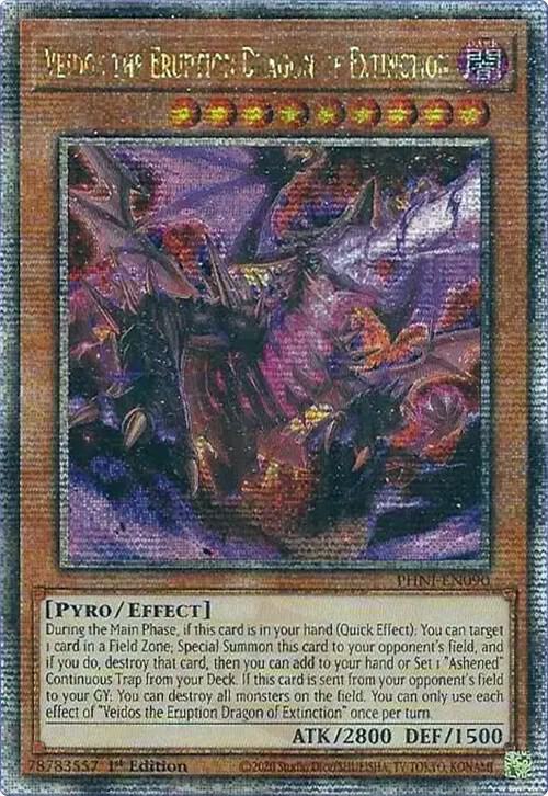 Veidos the Eruption Dragon of Extinction (Quarter Century Secret Rare)