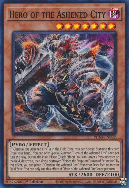 Hero of the Ashened City (PHNI-EN092) [Super Rare] - Yu-Gi-Oh!