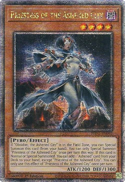 Priestess of the Ashened City (Quarter Century Secret Rare) (PHNI-EN093) - Yu-Gi-Oh!