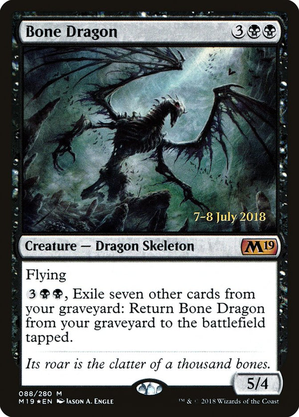 Bone Dragon [Core Set 2019 Prerelease Promos] - Magic: The Gathering