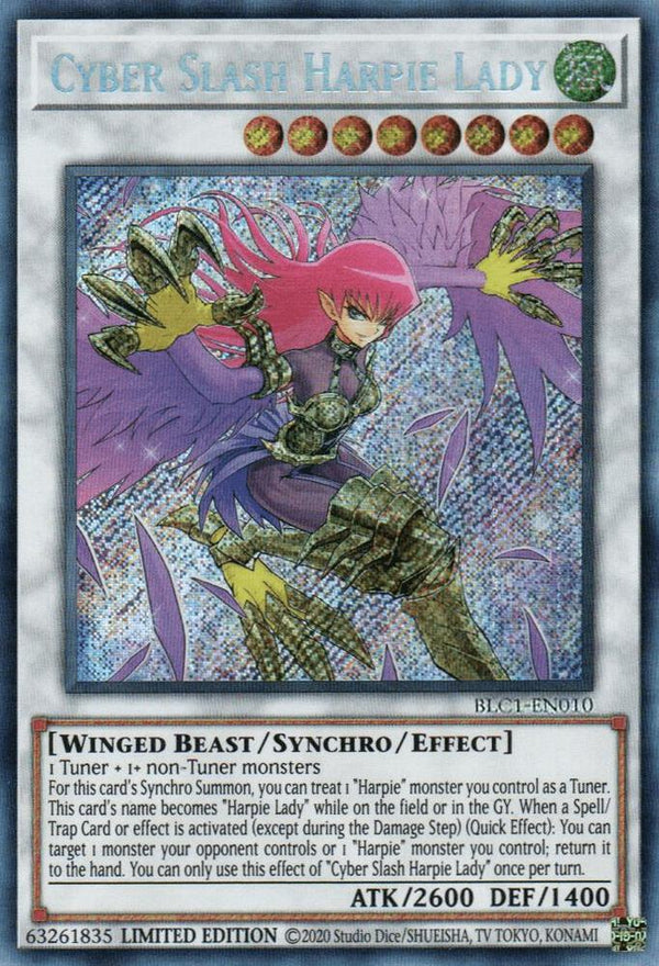Cyber Slash Harpie Lady (BLC1-EN010) [Secret Rare] - Yu-Gi-Oh!