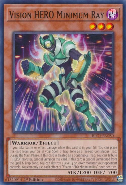 Vision HERO Minimum Ray (BLC1-EN080) [Common] - Yu-Gi-Oh!