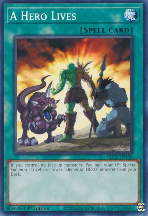 A Hero Lives (BLC1-EN158) [Common] - Yu-Gi-Oh!