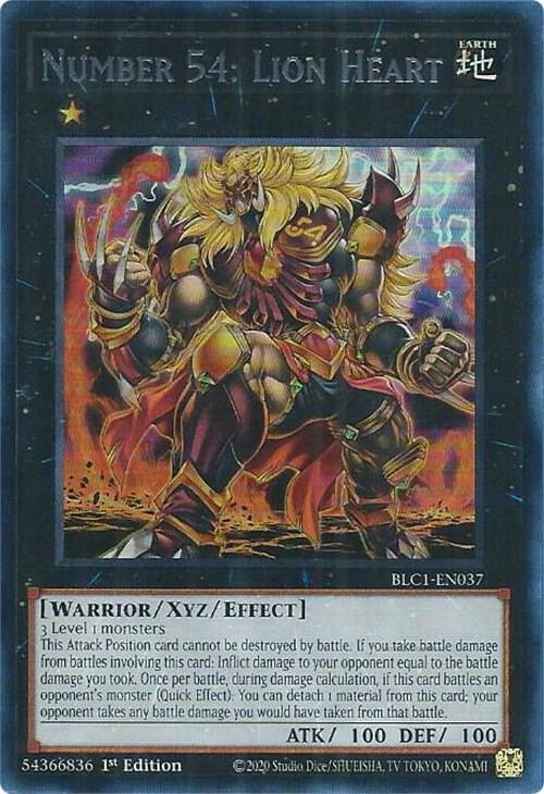 Number 54: Lion Heart (Silver) (BLC1-EN037) [Ultra Rare] - Yu-Gi-Oh!