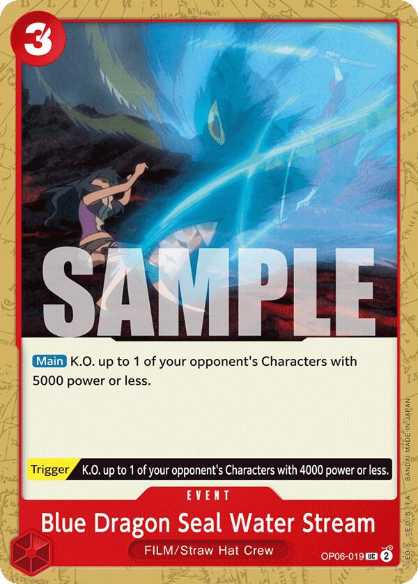 Blue Dragon Seal Water Stream - One Piece Card Game