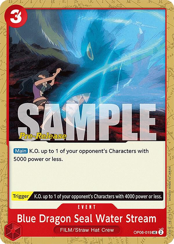 Blue Dragon Seal Water Stream - One Piece Card Game