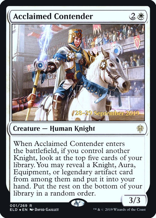 Acclaimed Contender [Throne of Eldraine Prerelease Promos] - Magic: The Gathering