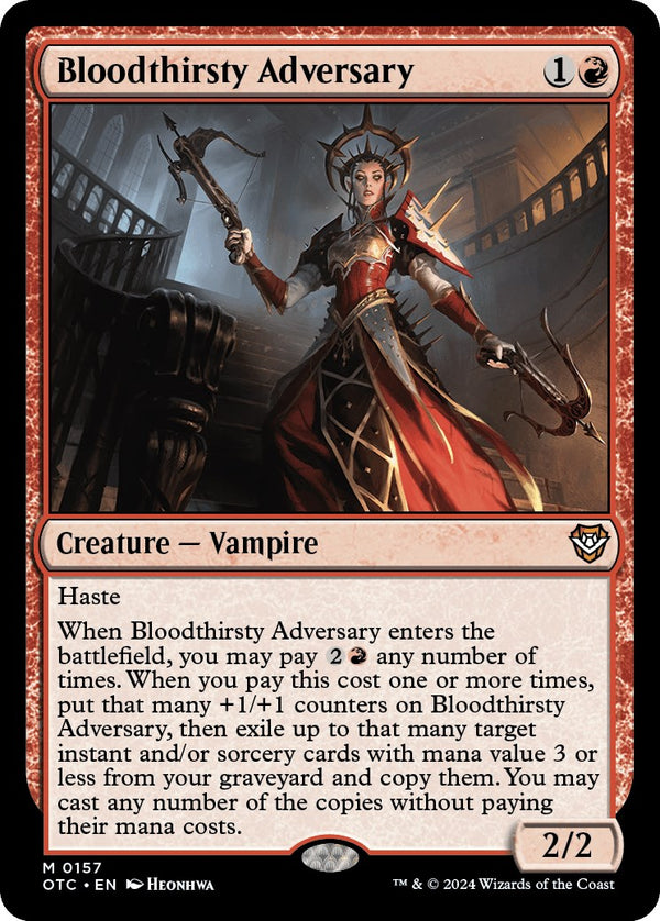 Bloodthirsty Adversary [Outlaws of Thunder Junction Commander] - Magic: The Gathering