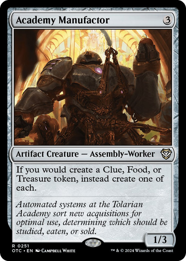 Academy Manufactor [Outlaws of Thunder Junction Commander] - Magic: The Gathering