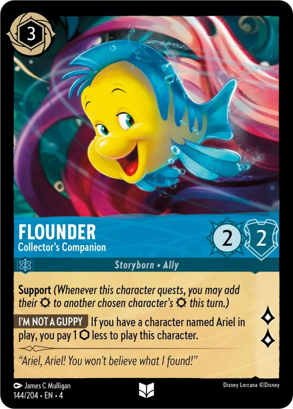 Flounder - Collector's Companion (144/204) [Ursula's Return] - Disney