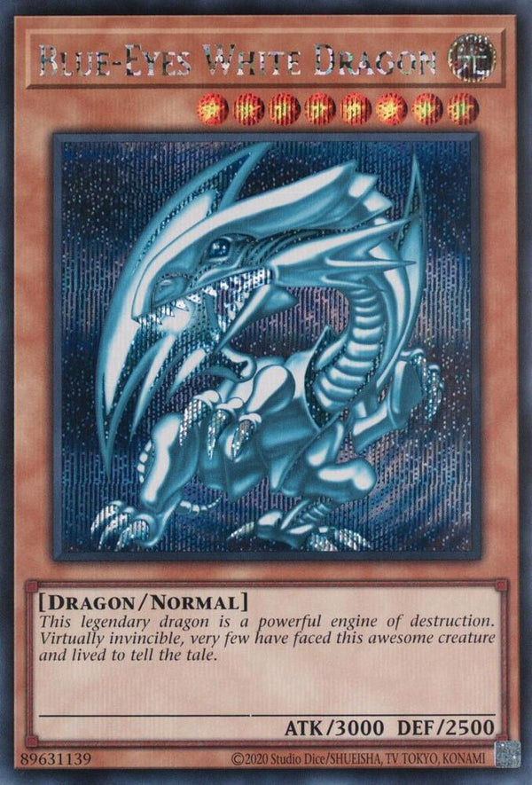 Blue-Eyes White Dragon (Secret Rare) - Yu-Gi-Oh!