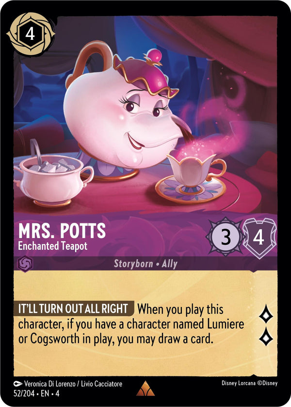 Mrs. Potts - Enchanted Teapot (52/204) [Ursula's Return] - Disney