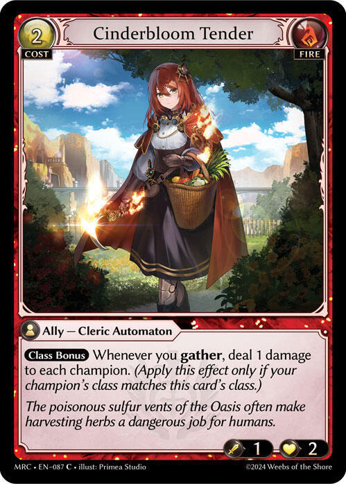 Cinderbloom Tender
