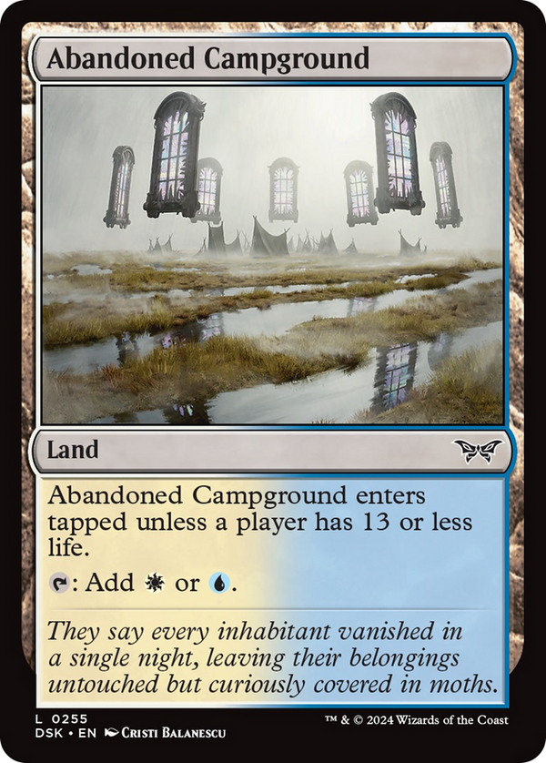 Abandoned Campground [Duskmourn: House of Horror] - Magic: The Gathering