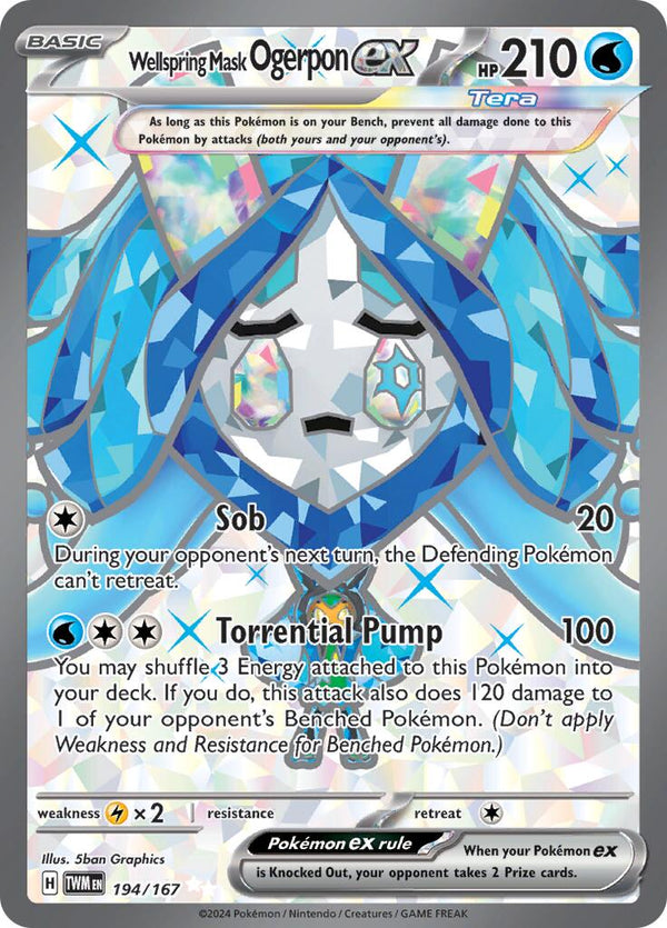 Wellspring Mask Ogerpon ex (194/167) [Scarlet & Violet: Twilight Masquerade] - Pokémon