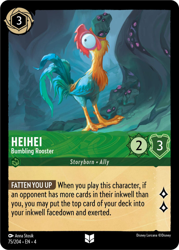 Heihei - Bumbling Rooster (75/204) [Ursula's Return] - Disney