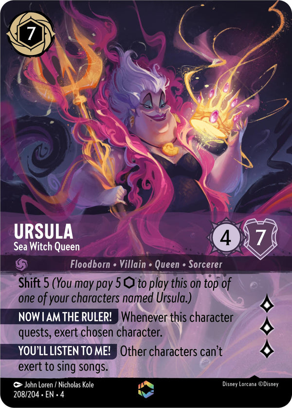 Ursula - Sea Witch Queen (Enchanted) (208/204) [Ursula's Return] - Disney