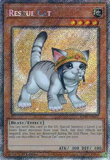 Rescue Cat (Alternate Art) (Platinum Secret Rare) (RA02-EN001) - Yu-Gi-Oh!