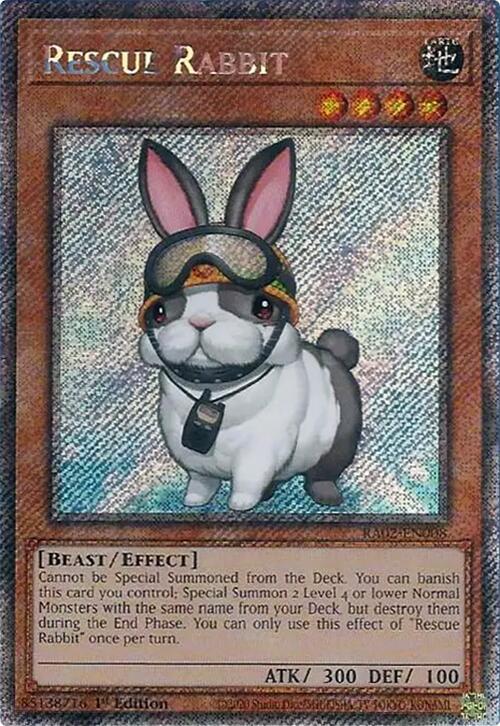 Rescue Rabbit (Platinum Secret Rare) (RA02-EN008) - Yu-Gi-Oh!